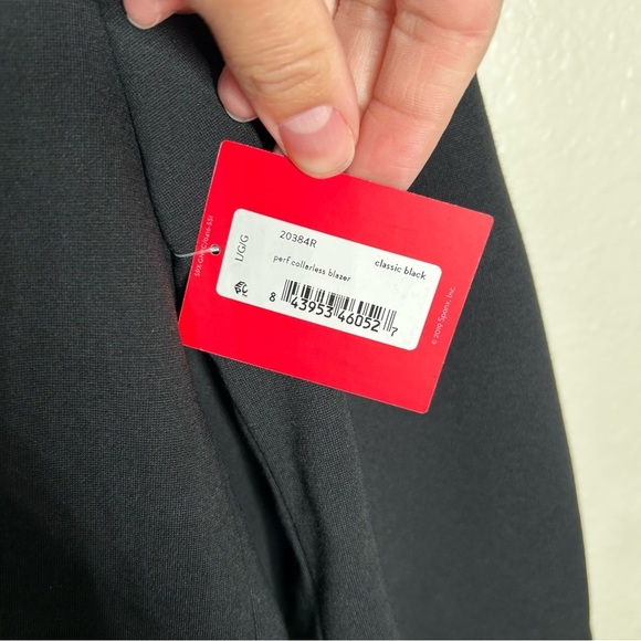 NWT Spanx The Perfect Collarless Blazer Classic Black large - Picture 11 of 14